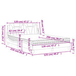 vidaXL Lit avec matelas blanc 120x200 cm similicuir
