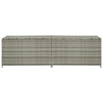 vidaXL Boîte de rangement de jardin résine tressée 200x50x60 cm gris