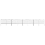 Vidaxl clôture de jardin avec dessus en cerceau acier 13 6x1 5 m noir