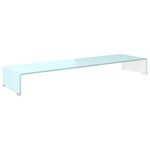 vidaXL Meuble TV/Support pour moniteur 110x30x13 cm verre vert