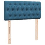 vidaXL Sommier à lattes de lit avec matelas bleu 90x200 cm velours