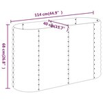 vidaXL Lit surélevé de jardin Acier enduit de poudre 114x40x68 cm Vert