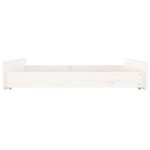 vidaXL Tiroirs de lit 2 Pièces blanc Bois de pin massif