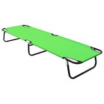 vidaXL Chaise longue pliable acier vert