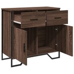 vidaXL Buffet chêne marron 79 5x35 5x74 5 cm bois d'ingénierie