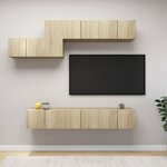 vidaXL Ensemble de meubles TV 7 Pièces Chêne sonoma Bois d'ingénierie