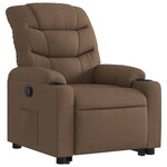 vidaXL Fauteuil inclinable Marron Tissu