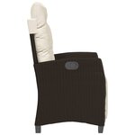 vidaXL Chaises inclinables de jardin lot de 2 avec repose-pied rotin