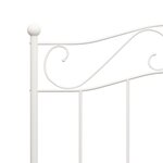 vidaXL Cadre de lit Blanc Métal 90 x 200 cm