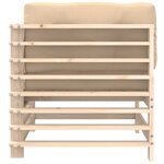 vidaXL Canapé d'angle avec coussins bois de pin solide