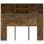 vidaXL Armoire de tête de lit Chêne fumé 120x19x103 5 cm
