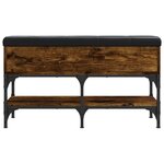 vidaXL Banc à chaussures chêne fumé 82x32x45 cm bois d'ingénierie