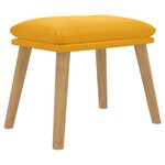 vidaXL Repose-pied Jaune moutarde 45x29 5x35 cm Velours