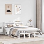 vidaXL Cadre de lit sans matelas blanc 160x200 cm bois de pin massif