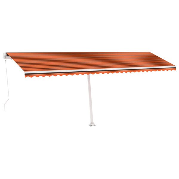 vidaXL Auvent manuel rétractable sur pied 600x350 cm Orange/marron