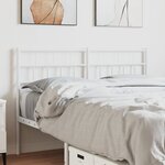 vidaXL Tête de lit métal blanc 120 cm