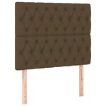 vidaXL Cadre de lit avec tête de lit marron foncé 120x200 cm Tissu