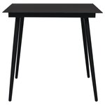 vidaXL Ensemble à manger de jardin 5 Pièces Noir Rotin PVC
