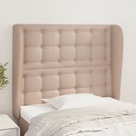 vidaXL Tête de lit avec oreilles Cappuccino 83x23x118/128cm Similicuir