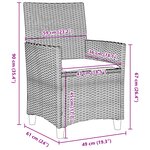 vidaXL Ensemble de salle à manger de jardin 7 pièces avec coussins Beige Rattan Poly