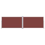 vidaXL Auvent latéral rétractable Marron 180x600 cm