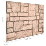 vidaXL Panneaux muraux 3D avec design de brique beige 11 Pièces EPS