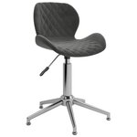 vidaXL Chaises pivotantes à manger lot de 2 gris foncé velours