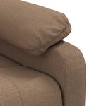 vidaXL Fauteuil inclinable électrique Marron Tissu