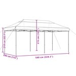 vidaXL Tente réception pliable escamotable terre cuite 580x292x315 cm