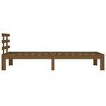 vidaXL Cadre de lit Marron miel Bois massif 100x200 cm