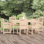 vidaXL Ensemble à dîner de jardin 7 Pièces bois massif de pin
