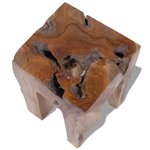 vidaXL Tabouret Bois de teck massif