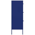 vidaXL Armoire à tiroirs Bleu marine 80x35x101 5 cm Acier