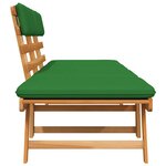 vidaXL Banc de jardin avec coussins 2-en-1 190 cm Bois solide d'acacia