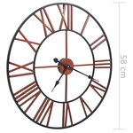 vidaXL Horloge murale Métal 58 cm Rouge