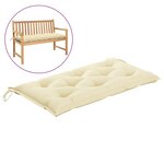 vidaXL Coussin de banc de jardin blanc crème 100x50x7 cm tissu oxford