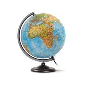 Globe terrestre lumineux 30 cm 'First' en RELIEF bleu JPC