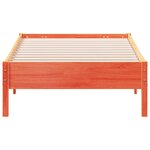 vidaXL Cadre de lit sans matelas cire marron 75x190 cm bois pin massif