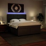 vidaXL Sommier à lattes de lit avec matelas Noir 180x200 cm Similicuir