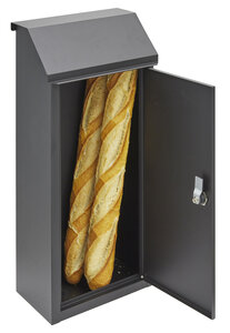 Boîte à pain SP008NG-P Pour pain journaux grande capacité sans clé Noir