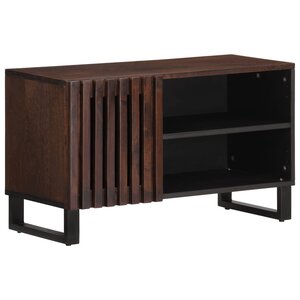 vidaXL Meuble TV marron 80x34x46 cm bois massif de manguier