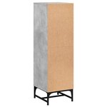 vidaXL Buffet avec portes en verre gris béton 35x37x120 cm