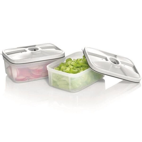 SEVERIN Lot 2 boites de conservation sans BPA avec valve de mise sous vide - Capacite 0,75 L - Preserve les saveurs