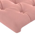 vidaXL Tête de lit avec oreilles Rose 83x16x78/88 cm Velours