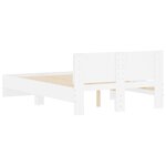 vidaXL Cadre de lit avec tête de lit blanc 120x190 cm