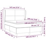 vidaXL Sommier à lattes de lit avec matelas Rose 140x190 cm Velours