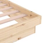 vidaXL Cadre de lit bois massif 135x190 cm double