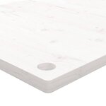 vidaXL Dessus de bureau blanc 110x60x2 5 cm bois massif de pin