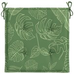 vidaXL Coussins de chaise lot de 6 motif de feuilles 40x40x3 cm tissu