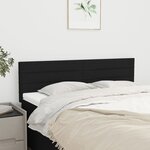vidaXL Têtes de lit 2 Pièces Noir 72x5x78/88 cm Tissu